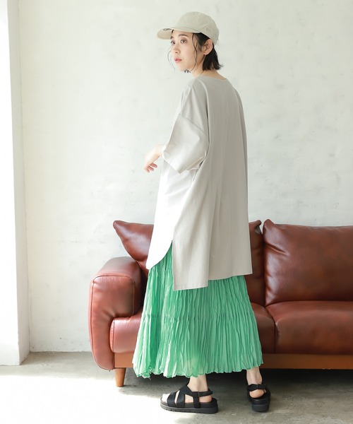 studio CLIP（スタディオクリップ）の「ティアードプリースカート（スカート・レディース・ホワイト/グリーン/イエロー・MEDIUM/LARGE）」の11枚目の写真