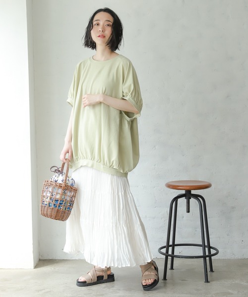 studio CLIP（スタディオクリップ）の「ティアードプリースカート（スカート・レディース・ホワイト/グリーン/イエロー・MEDIUM/LARGE）」の6枚目の写真