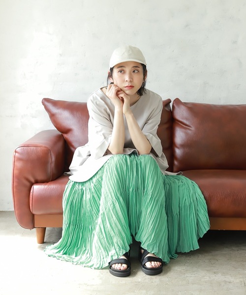 studio CLIP（スタディオクリップ）の「ティアードプリースカート（スカート・レディース・ホワイト/グリーン/イエロー・MEDIUM/LARGE）」の8枚目の写真