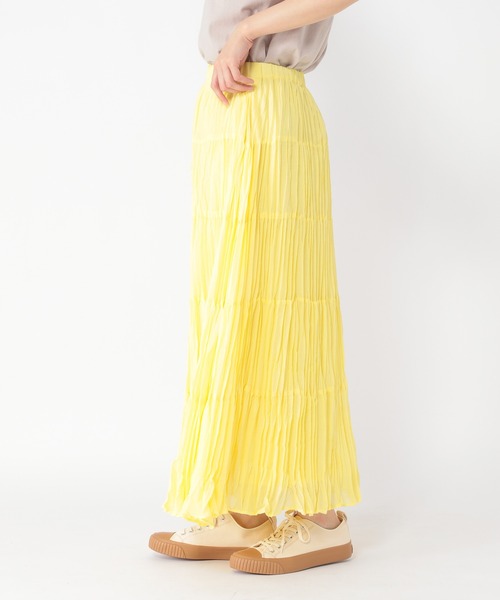 studio CLIP（スタディオクリップ）の「ティアードプリースカート（スカート・レディース・ホワイト/グリーン/イエロー・MEDIUM/LARGE）」の13枚目の写真