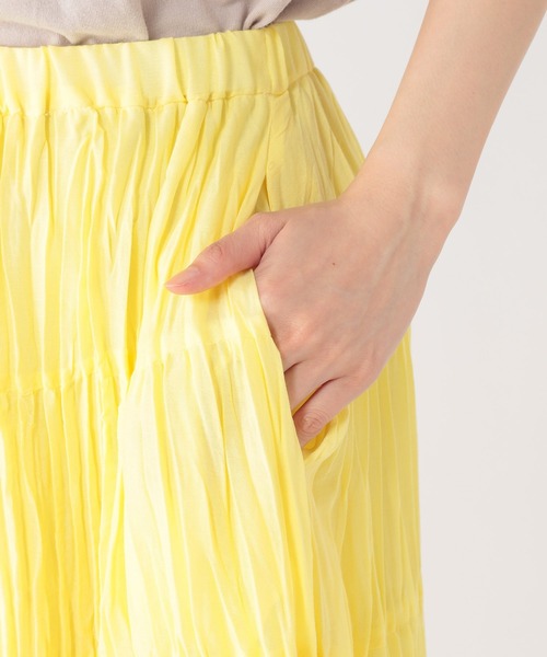studio CLIP（スタディオクリップ）の「ティアードプリースカート（スカート・レディース・ホワイト/グリーン/イエロー・MEDIUM/LARGE）」の9枚目の写真