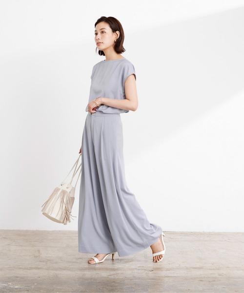 UR'S(ユアーズ)の「サテンワイドパンツ(その他パンツ・レディース・ライトベージュ/ベージュ/ブルー/ブラック・PS(XS-S)/M/L)」の15枚目の写真