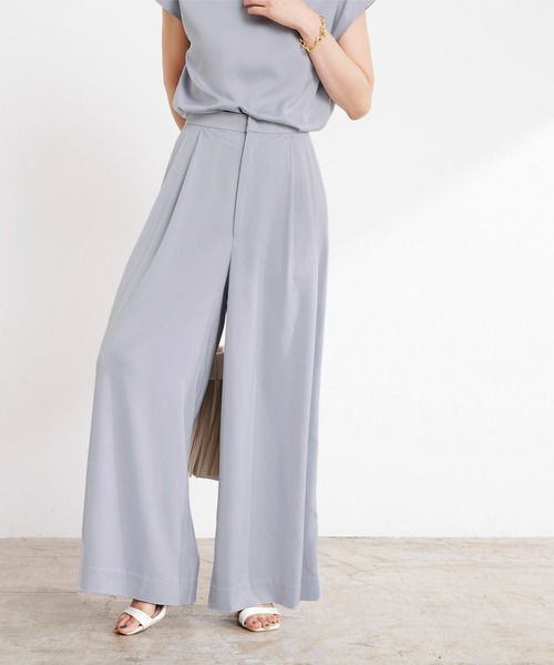 UR'S(ユアーズ)の「サテンワイドパンツ(その他パンツ・レディース・ライトベージュ/ベージュ/ブルー/ブラック・PS(XS-S)/M/L)」の17枚目の写真