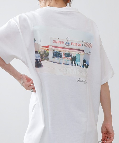 COLONY 2139（コロニートゥーワンスリーナイン）の「半袖バックプリントPHOTO Tシャツ（Tシャツ/カットソー・レディース・ホワイト/ブラック/ホワイト系その他/ホワイト系その他2/ブラック系その他/ブラック系その他2・MEDIUM/LARGE）」の2枚目の写真