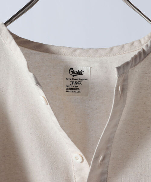 GLOSTER（グロスター）の「ミリタリースリーピングシャツ ヘンリーネックTシャツ（Tシャツ/カットソー・メンズ・ブラック系その他3/キナリ/イエロー系その他3・MEDIUM/LARGE）」の20枚目の写真