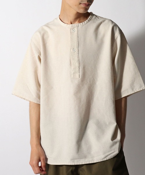 GLOSTER（グロスター）の「ミリタリースリーピングシャツ ヘンリーネックTシャツ（Tシャツ/カットソー・メンズ・ブラック系その他3/キナリ/イエロー系その他3・MEDIUM/LARGE）」の10枚目の写真