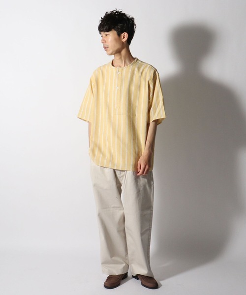 GLOSTER（グロスター）の「ミリタリースリーピングシャツ ヘンリーネックTシャツ（Tシャツ/カットソー・メンズ・ブラック系その他3/キナリ/イエロー系その他3・MEDIUM/LARGE）」の16枚目の写真