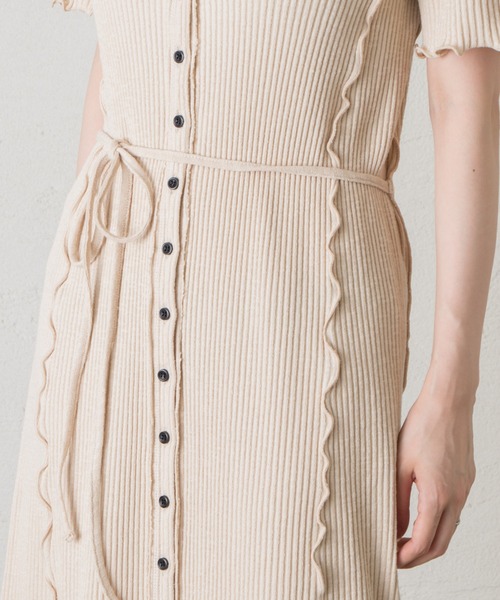 Kastane（カスタネ）の「スラブテレコメロウワンピース（ワンピース・レディース・アイボリー/オレンジ/スカイブルー・1/2）」の10枚目の写真