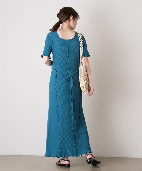 Kastane（カスタネ）の「スラブテレコメロウワンピース（ワンピース・レディース・アイボリー/オレンジ/スカイブルー・1/2）」の14枚目の写真