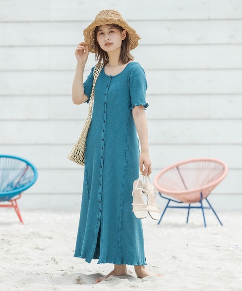 ワンピーススラブテレコメロウワンピース ワンピース Kastane カスタネ のファッション