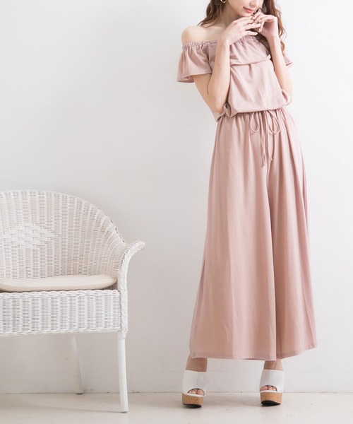Newlyme（ニューリーミー）の「オフショルオールインワン（その他パンツ・レディース・ピンク/ブルー/モカ/ブラック/オレンジ/ボルドー・SMALL/LARGE/X-LARGE/MEDIUM）」の18枚目の写真