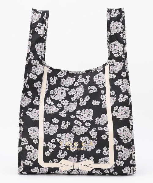 TOCCA(トッカ)の「FLOWERY WAY ECOBAG エコバッグ(エコバッグ/サブバッグ・レディース・ブラック系/ライトグレー系/ベージュ系・F)」の2枚目の写真