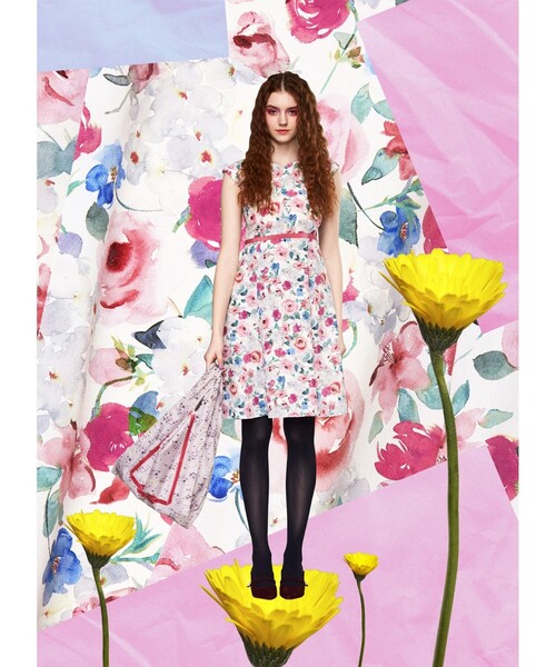 TOCCA(トッカ)の「FLOWERY WAY ECOBAG エコバッグ(エコバッグ/サブバッグ・レディース・ブラック系/ライトグレー系/ベージュ系・F)」の7枚目の写真