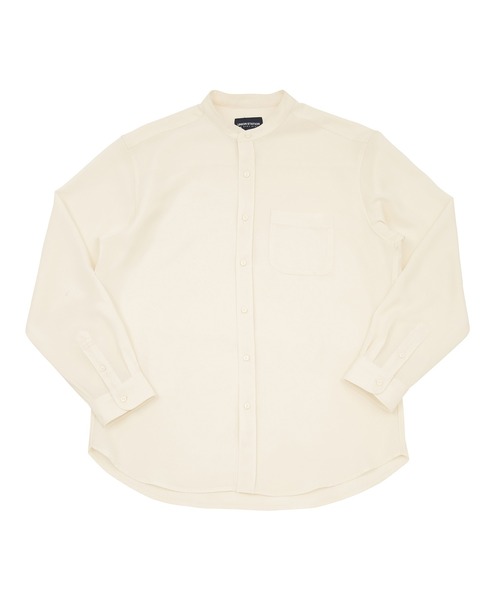 UNION STATION（ユニオンステーション）の「【バンドカラー】ナチュラルストレッチシャツ（シャツ/ブラウス・メンズ・ホワイト/ベージュ/グレー・S/M/L）」の6枚目の写真