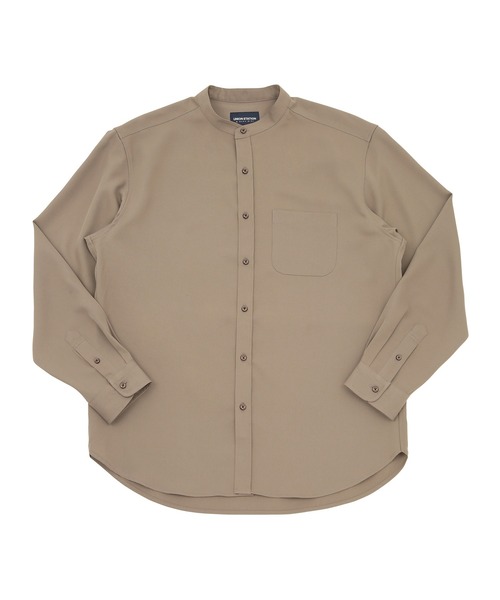 UNION STATION（ユニオンステーション）の「【バンドカラー】ナチュラルストレッチシャツ（シャツ/ブラウス・メンズ・ホワイト/ベージュ/グレー・S/M/L）」の8枚目の写真