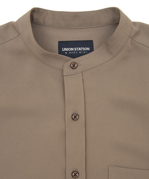 UNION STATION（ユニオンステーション）の「【バンドカラー】ナチュラルストレッチシャツ（シャツ/ブラウス・メンズ・ホワイト/ベージュ/グレー・S/M/L）」の13枚目の写真