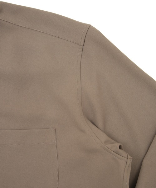 UNION STATION（ユニオンステーション）の「【バンドカラー】ナチュラルストレッチシャツ（シャツ/ブラウス・メンズ・ホワイト/ベージュ/グレー・S/M/L）」の16枚目の写真