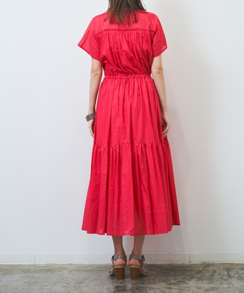 HERENCIA（ヘレンチア）の「シースルー ティアード ワンピース -ウォッシャブル-（ワンピース・レディース・ライトブラウン/ローズ/ライトグリーン/ブラック/エメラルド・MEDIUM）」の22枚目の写真