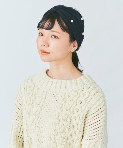 kaorinomori（カオリノモリ）の「カオリノモリ　ソヴィーカルミヘアバンド（ヘアバンド・レディース・ブラック/ブルー/ホワイト・FREE）」の11枚目の写真