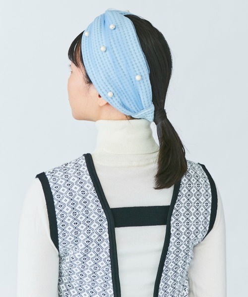 kaorinomori（カオリノモリ）の「カオリノモリ　ソヴィーカルミヘアバンド（ヘアバンド・レディース・ブラック/ブルー/ホワイト・FREE）」の12枚目の写真