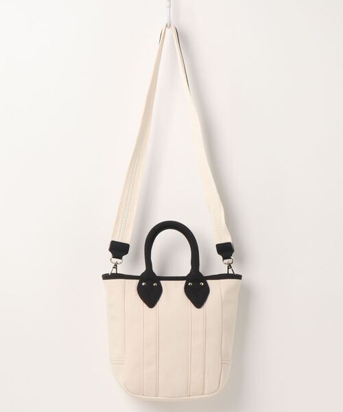 NATURAL BEAUTY BASIC（ナチュラルビューティーベーシック）の「キャンバスソリッドミニトート（トートバッグ・レディース・カーキ/ラベンダー/ホワイト系その他・ﾌﾘ-）」の6枚目の写真