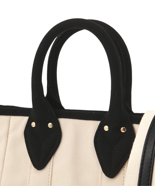 NATURAL BEAUTY BASIC（ナチュラルビューティーベーシック）の「キャンバスソリッドミニトート（トートバッグ・レディース・カーキ/ラベンダー/ホワイト系その他・ﾌﾘ-）」の11枚目の写真