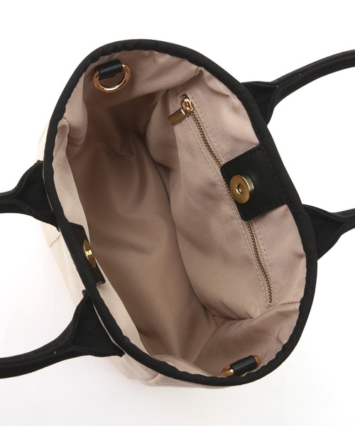 NATURAL BEAUTY BASIC（ナチュラルビューティーベーシック）の「キャンバスソリッドミニトート（トートバッグ・レディース・カーキ/ラベンダー/ホワイト系その他・ﾌﾘ-）」の12枚目の写真