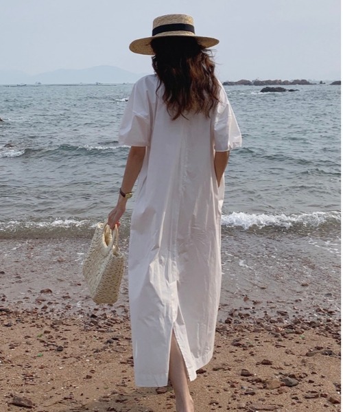 FREE STYLISTS（フリー スタイリスト）の「タック襟 ロングワンピース