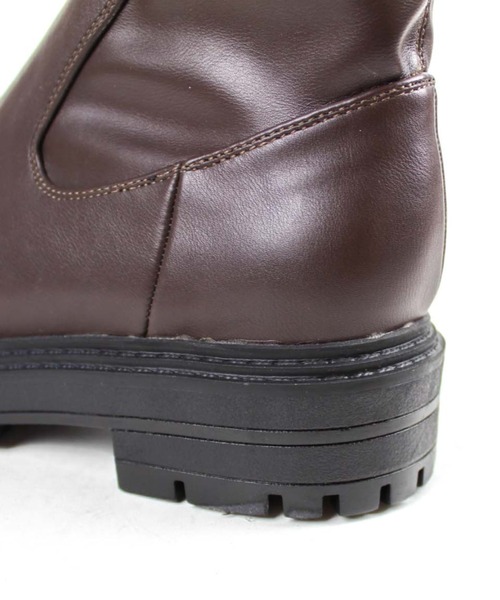 VIVIAN（ヴィヴィアン）の「厚底ストレッチショートブーツ（ブーツ・レディース・アイボリー/ダークブラウン/ブラック/ブラウン・M/L/LL/S/XL）」の14枚目の写真