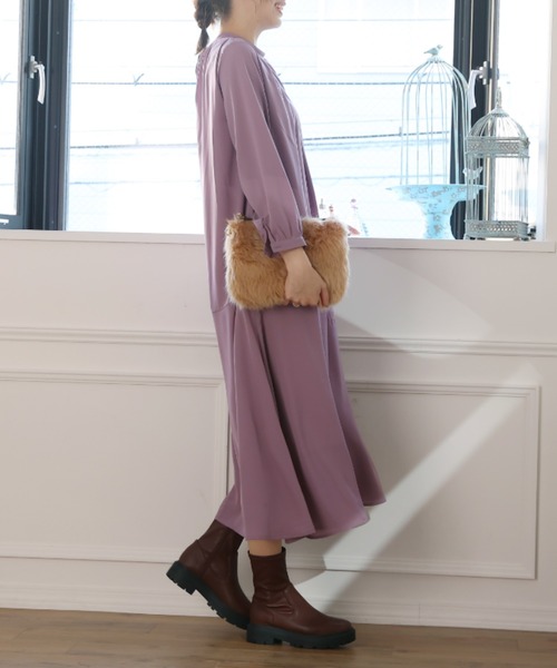 VIVIAN（ヴィヴィアン）の「厚底ストレッチショートブーツ（ブーツ・レディース・アイボリー/ダークブラウン/ブラック/ブラウン・M/L/LL/S/XL）」の12枚目の写真