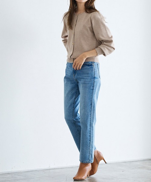 Pierrot（ピエロ）の「もっちりカシミヤタッチゴールドボタンカーディガン（カーディガン/ボレロ・レディース・アイボリー/ブラック/モカ/ピンクベージュ/ブルー系その他/ネイビー/ボルドー・M/L）」の14枚目の写真