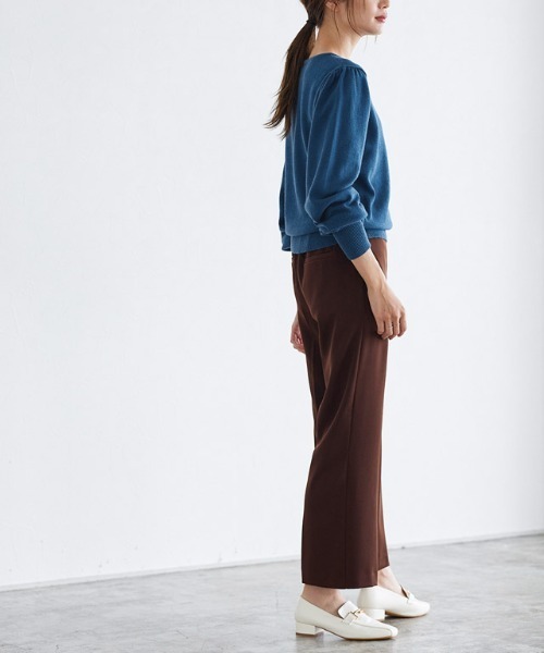 Pierrot（ピエロ）の「もっちりカシミヤタッチゴールドボタンカーディガン（カーディガン/ボレロ・レディース・アイボリー/ブラック/モカ/ピンクベージュ/ブルー系その他/ネイビー/ボルドー・M/L）」の18枚目の写真