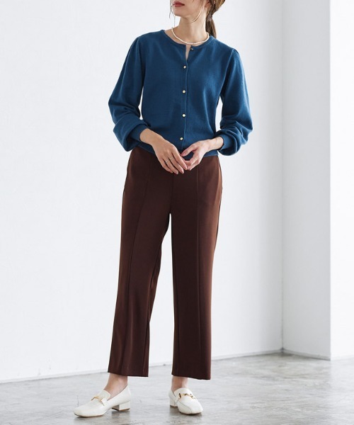 Pierrot（ピエロ）の「もっちりカシミヤタッチゴールドボタンカーディガン（カーディガン/ボレロ・レディース・アイボリー/ブラック/モカ/ピンクベージュ/ブルー系その他/ネイビー/ボルドー・M/L）」の19枚目の写真