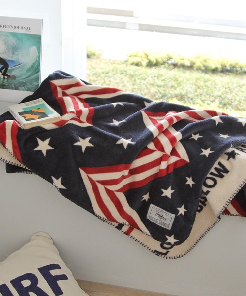 BAYFLOW（ベイフロー）の「BFフリースブランケット 21AW（ブランケット・レディース・ネイビー/ブラウン/オレンジ/ブルー/ダークブルー/チャコール・FREE）」の3枚目の写真