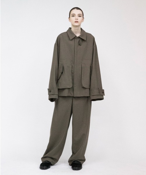 VOAAOV(ヴォアーブ)の「【VOAAOV】 vintage wool wide blouson(ブルゾン・メンズ・ブラック/ブラウン・1/2)」の7枚目の写真