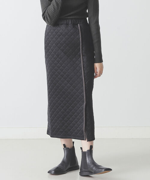 BEAMS LIGHTS(ビームスライツ)の「BEAMS LIGHTS / キルティング ストレート スカート(スカート・レディース・ブラック/オリーブ・38/36)」の9枚目の写真