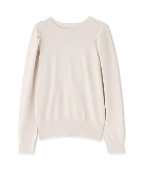 N.(N. Natural Beauty Basic)(エヌエヌナチュラルビューティーベーシック)の「◆ギャザータックショルダーニット(ニット/セーター・レディース・オフホワイト/ブラウン系その他/イエロー・MEDIUM)」の14枚目の写真