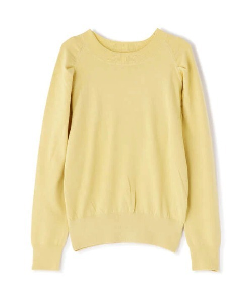 N.(N. Natural Beauty Basic)(エヌエヌナチュラルビューティーベーシック)の「◆ギャザータックショルダーニット(ニット/セーター・レディース・オフホワイト/ブラウン系その他/イエロー・MEDIUM)」の18枚目の写真