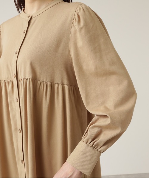 NATURAL BEAUTY BASIC（ナチュラルビューティーベーシック）の「ビブレイヤードワンピース/0171240970（ワンピース・レディース・キャメル/グリーン・SMALL/MEDIUM）」の8枚目の写真