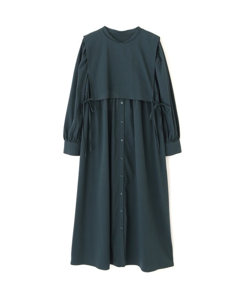 NATURAL BEAUTY BASIC（ナチュラルビューティーベーシック）の「ビブレイヤードワンピース/0171240970（ワンピース・レディース・キャメル/グリーン・SMALL/MEDIUM）」の19枚目の写真