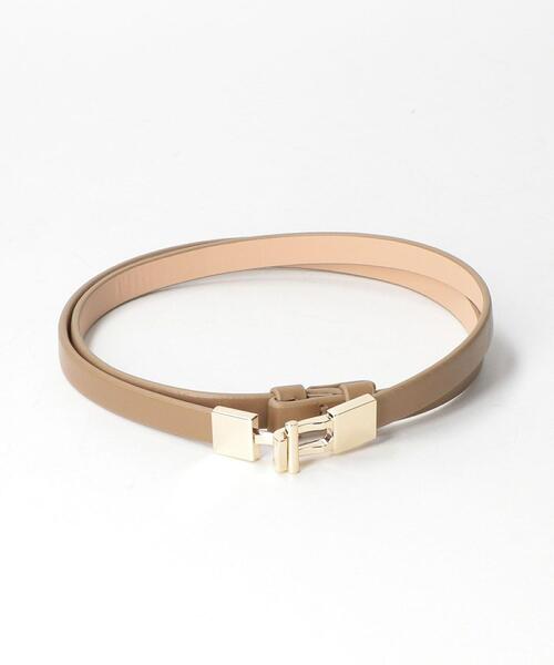 closet story(クローゼットストーリー)の「<closet story(クローゼットストーリー)>メタルバックル スライド ベルト(ベルト・レディース・グレー/モカ・FREE)」の2枚目の写真