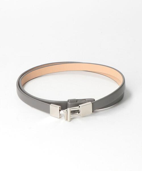 closet story(クローゼットストーリー)の「<closet story(クローゼットストーリー)>メタルバックル スライド ベルト(ベルト・レディース・グレー/モカ・FREE)」の6枚目の写真