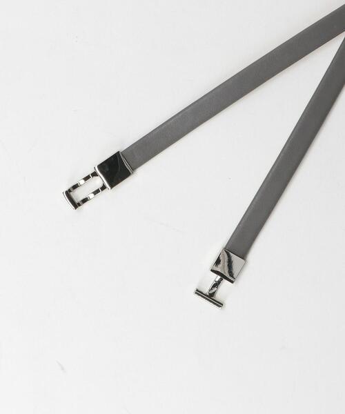 closet story(クローゼットストーリー)の「<closet story(クローゼットストーリー)>メタルバックル スライド ベルト(ベルト・レディース・グレー/モカ・FREE)」の3枚目の写真