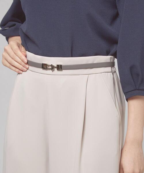 closet story(クローゼットストーリー)の「<closet story(クローゼットストーリー)>メタルバックル スライド ベルト(ベルト・レディース・グレー/モカ・FREE)」の4枚目の写真