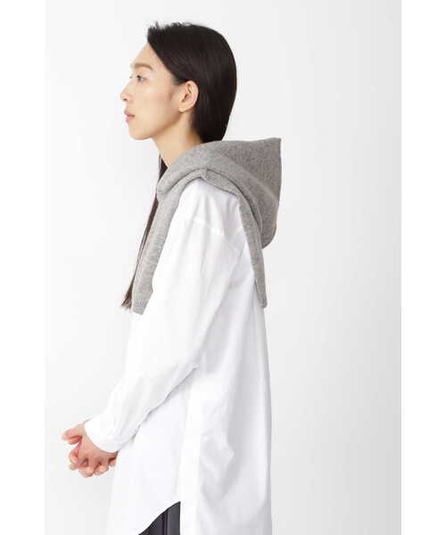 human woman（ヒューマンウーマン）の「◆ニットハーフフード（ネックウォーマー/スヌード・レディース・グレー/ホワイト系その他・ﾌﾘ-）」の20枚目の写真