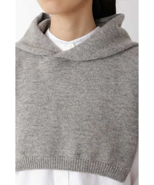 human woman（ヒューマンウーマン）の「◆ニットハーフフード（ネックウォーマー/スヌード・レディース・グレー/ホワイト系その他・ﾌﾘ-）」の22枚目の写真