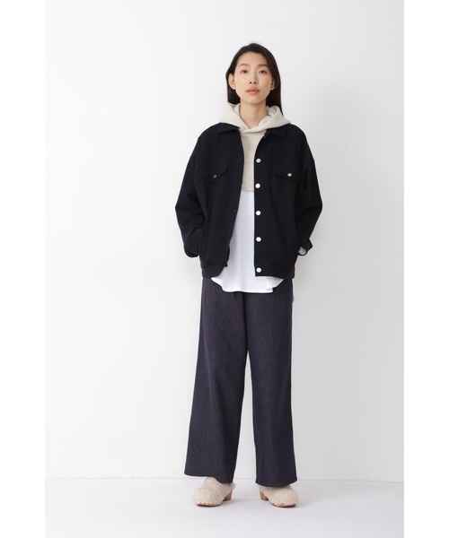 human woman（ヒューマンウーマン）の「◆ニットハーフフード（ネックウォーマー/スヌード・レディース・グレー/ホワイト系その他・ﾌﾘ-）」の9枚目の写真