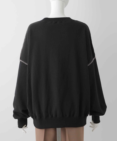 MILKFED.（ミルクフェド）の「WAVE LOGO SWEAT TOP（スウェット・レディース・オフホワイト/ブラック/ブルー・ONE SIZE）」の10枚目の写真