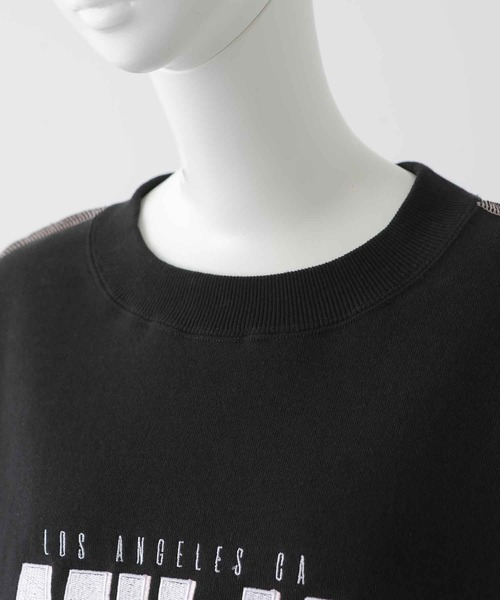 MILKFED.（ミルクフェド）の「WAVE LOGO SWEAT TOP（スウェット・レディース・オフホワイト/ブラック/ブルー・ONE SIZE）」の12枚目の写真