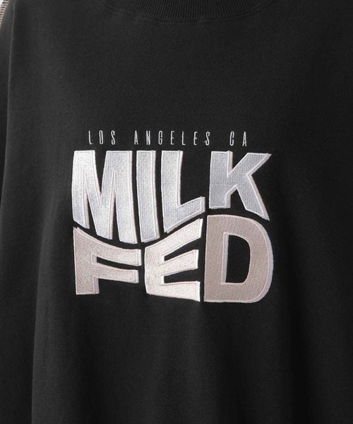 MILKFED.（ミルクフェド）の「WAVE LOGO SWEAT TOP（スウェット・レディース・オフホワイト/ブラック/ブルー・ONE SIZE）」の8枚目の写真